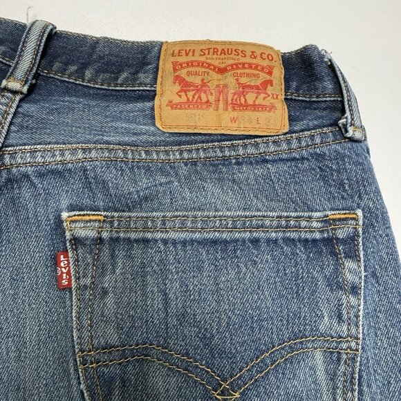 Levi's 501 Button Fly Jeans Mens 34x34 (32x30) - Picture 8 of 13